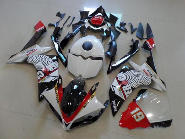 07-08 Schwarz Weiß Rot YZF R1 Motorrad Verkleidung 07-08 Schwarz Weiß Rot YZF R1 Motorrad Verkleidung