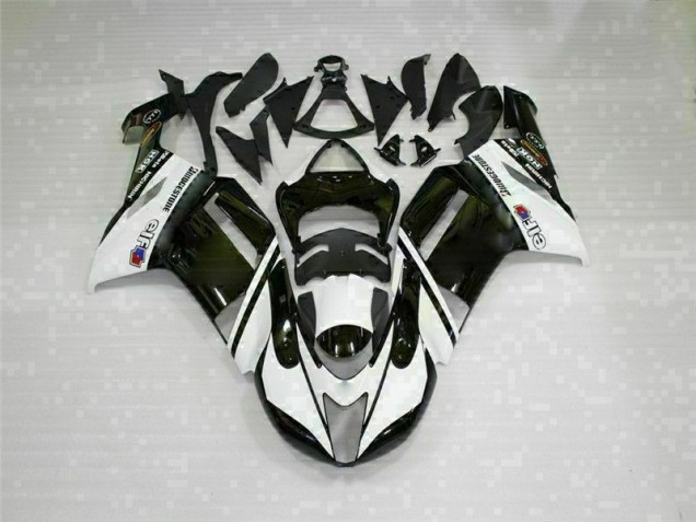 07-08 Schwarz Weiß ZX6R Motorrad Verkleidungen