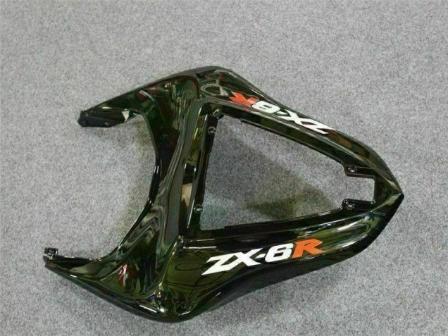 07-08 Schwarz rote Flamme ZX6R Motorrad Verkleidung 07-08 Schwarz rote Flamme ZX6R Motorrad Verkleidung