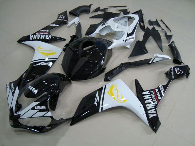 07-08 Schwarz weißer Dolphin YZF R1 Motorrad Verkleidung