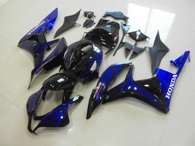 07-08 Schwarze Blau Flamme CBR600RR Motorrad Verkleidung