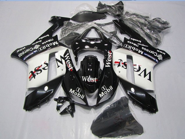 07-08 Schwarzer West Mobil ZX6R Motorrad Verkleidung 07-08 Schwarzer West Mobil ZX6R Motorrad Verkleidung