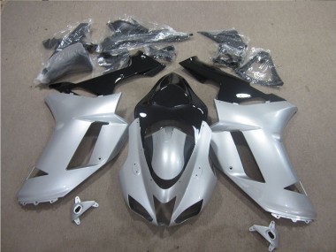 07-08 Silber Schwarz ZX6R Motorrad Verkleidung