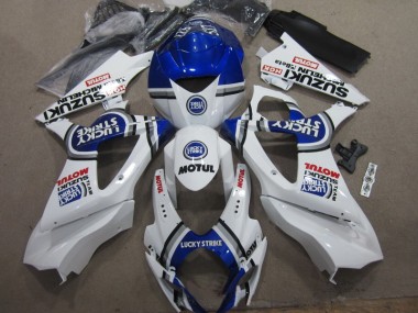 07-08 Weiß Blau Lucky Strike Rot Motul GSXR 1000 Motorrad Verkleidung