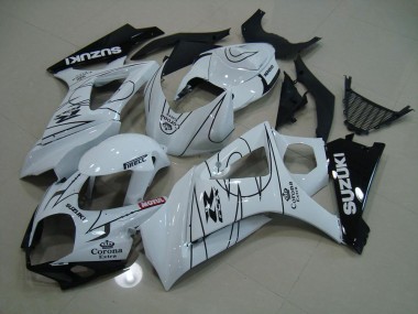 07-08 Weiß Corona GSXR 1000 Motorrad Verkleidung
