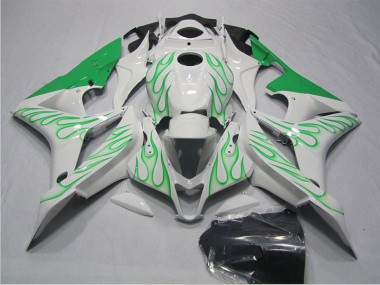 07-08 Weiß Grün Flamme CBR600RR Motorrad Verkleidung