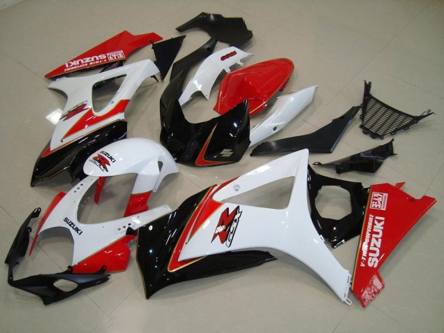 07-08 Weiß Rot Schwarz GSXR 1000 Motorrad Verkleidung 07-08 Weiß Rot Schwarz GSXR 1000 Motorrad Verkleidung
