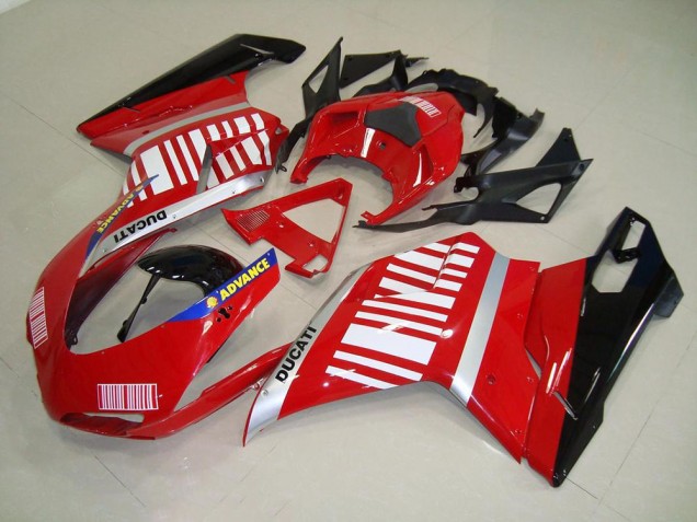 07-14 Rot Weiß Ducati 848 1098 1198 Motorrad Verkleidungen 07-14 Rot Weiß Ducati 848 1098 1198 Motorrad Verkleidungen