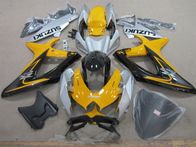08-10 Gelb Weiß Schwarz GSXR 600 Motorrad Verkleidung 08-10 Gelb Weiß Schwarz GSXR 600 Motorrad Verkleidung