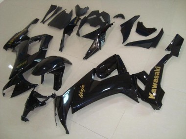 08-10 Glänzend Schwarz mit goldenem Aufkleber ZX10R Motorrad Verkleidung