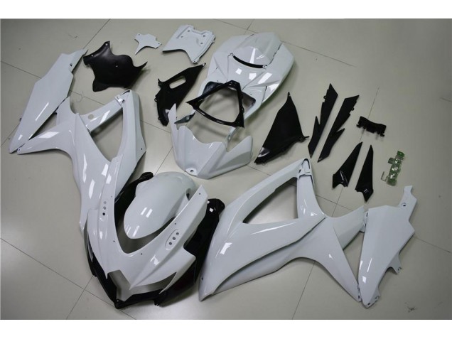 08-10 Glänzend Weiß GSXR 600/750 Motorrad Verkleidung