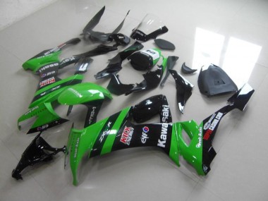 08-10 Grün Schwarzer Kick ZX10R Motorrad Verkleidung