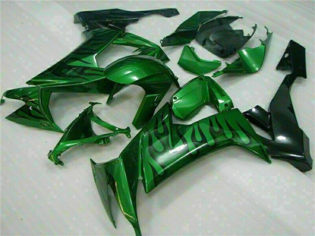 08-10 Grüne Flamme ZX10R Motorrad Verkleidung