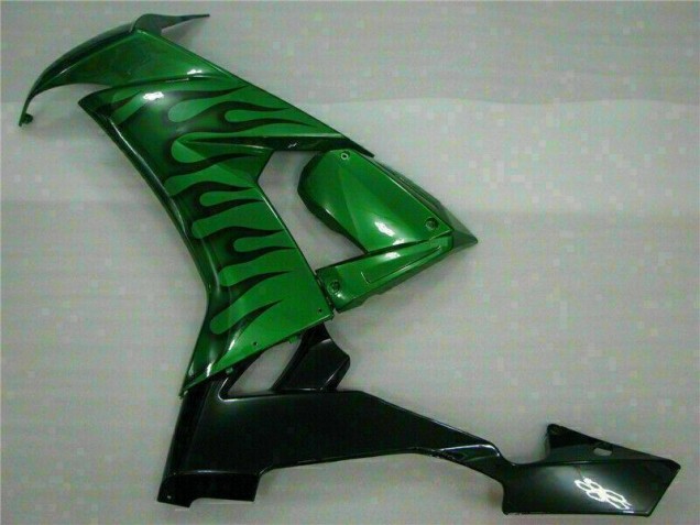 08-10 Grüne Flamme ZX10R Motorrad Verkleidung