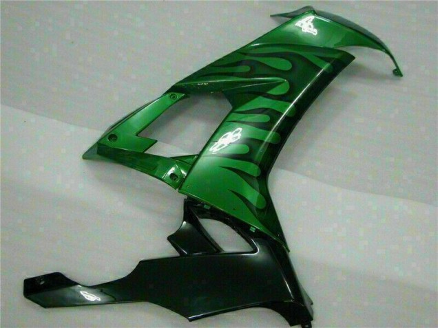 08-10 Grüne Flamme ZX10R Motorrad Verkleidung