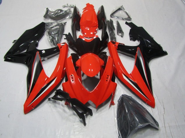 08-10 Rot Schwarz GSXR 600 Motorrad Verkleidung