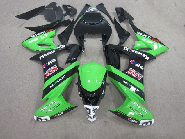 08-10 Schwarz Grün ZX10R Motorrad Verkleidung