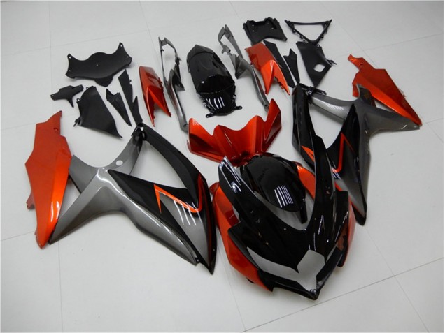 08-10 Schwarz Orange Grau GSXR 600/750 Motorrad Verkleidung 08-10 Schwarz Orange Grau GSXR 600/750 Motorrad Verkleidung