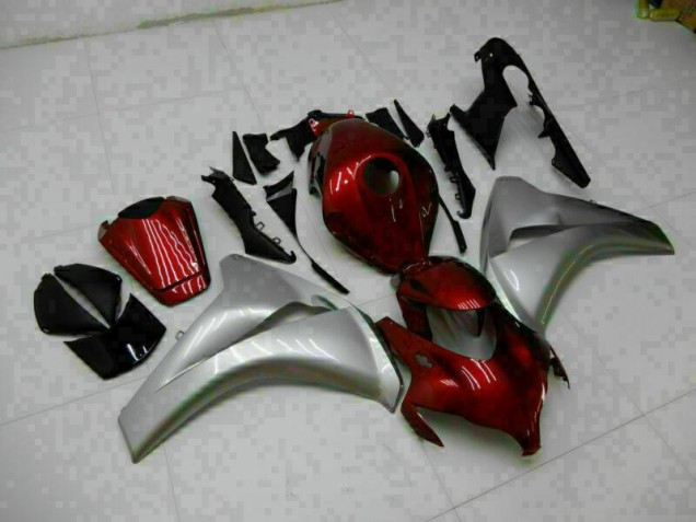 08-11 Rot Silber CBR1000RR Motorrad Vollverkleidung