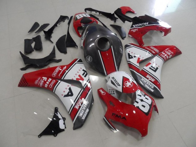 08-11 Rot und Grau Fma CBR1000RR Motorrad Verkleidung