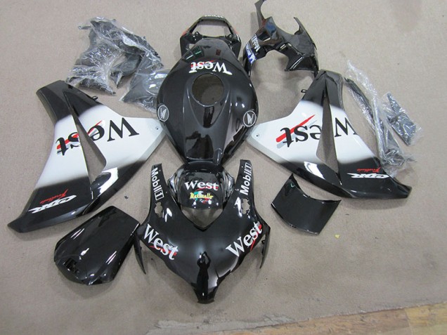 08-11 Schwarz West CBR1000RR Motorrad Verkleidung