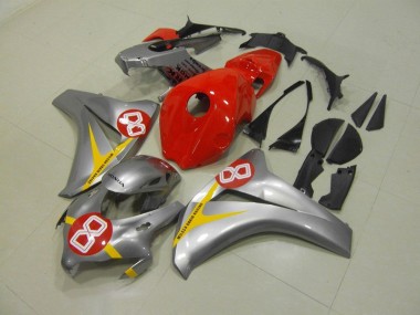 08-11 Silber Rot 8 CBR1000RR Motorrad Verkleidung