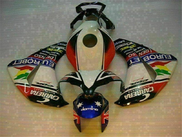 08-11 Weiß Blau CBR1000RR Motorrad Vollverkleidung