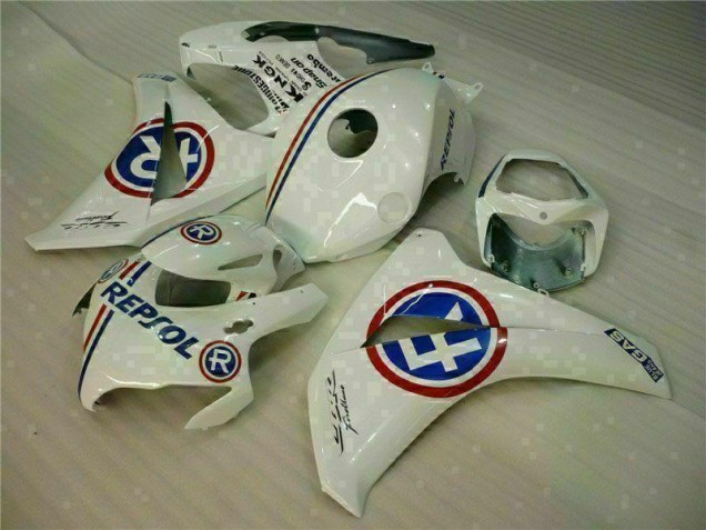 08-11 Weiß Blau Repsol CBR1000RR Motorrad Verkleidungen