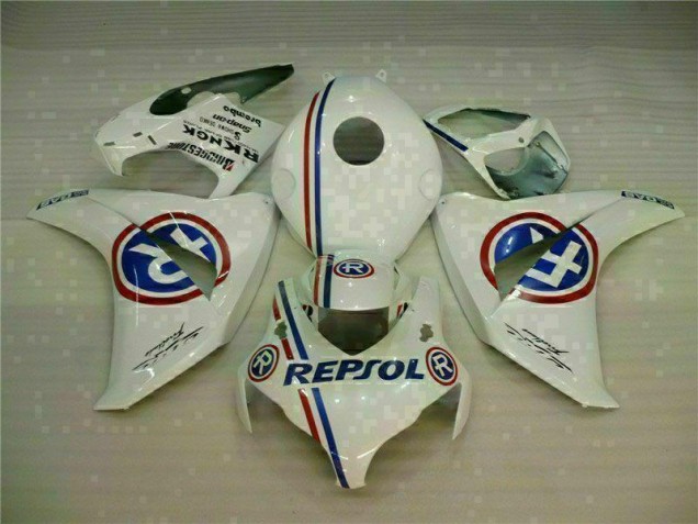 08-11 Weiß Blau Repsol CBR1000RR Motorrad Verkleidungen