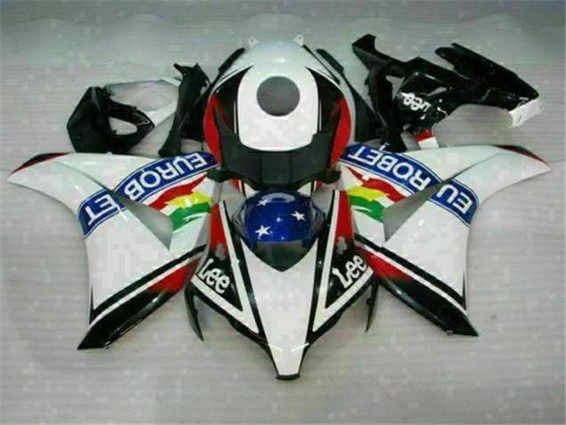 08-11 Weiß Blau Rot Eurobet Lee CBR1000RR Motorrad Verkleidung