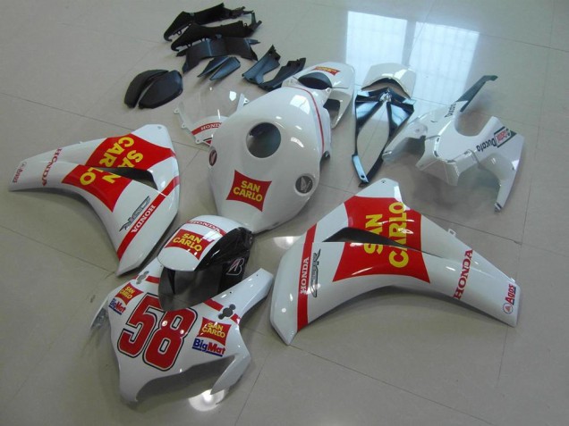 08-11 Weiß San Carlo CBR1000RR Motorrad Verkleidung