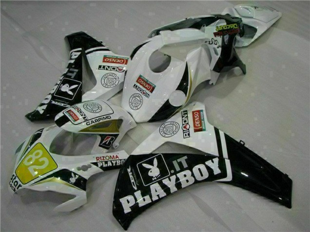 08-11 Weiß Schwarz Playboy CBR1000RR Motorrad Verkleidung