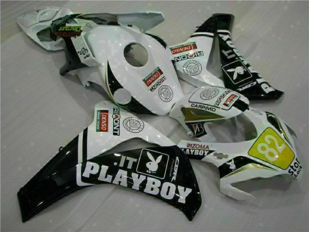 08-11 Weiß Schwarz Playboy CBR1000RR Motorrad Verkleidung
