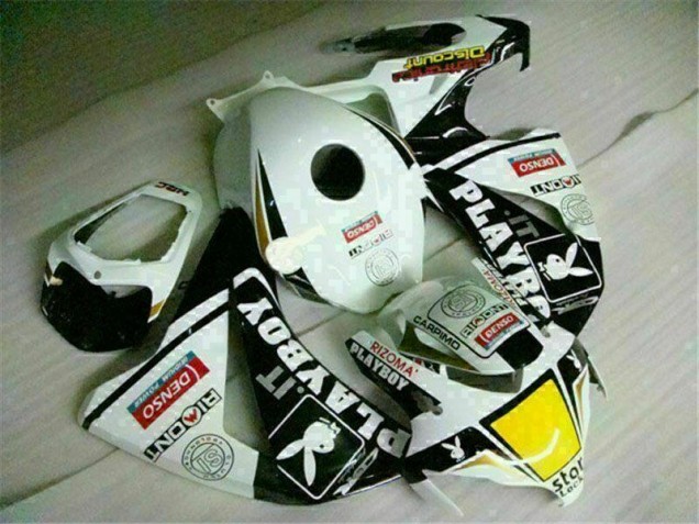 08-11 Weiß Schwarz Playboy CBR1000RR Motorrad Verkleidungen