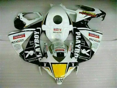 08-11 Weiß Schwarz Playboy CBR1000RR Motorrad Verkleidungen