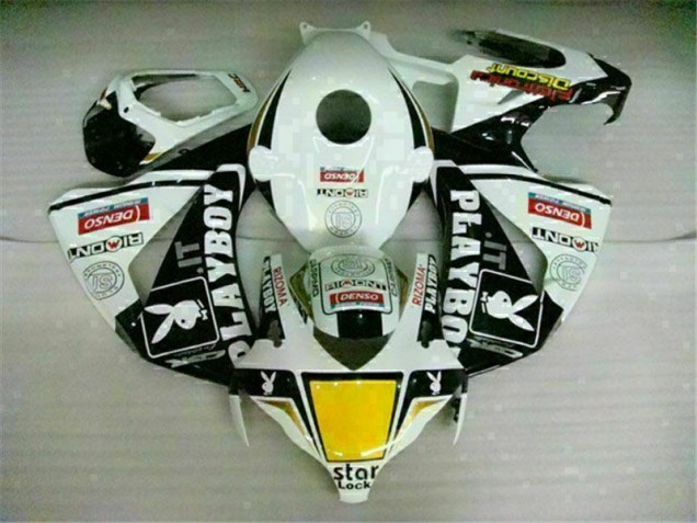 08-11 Weiß Schwarz Playboy CBR1000RR Motorrad Verkleidungen