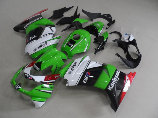 08-12 Grün Weiß Schwarz ZX250R Motorrad Verkleidungen 08-12 Grün Weiß Schwarz ZX250R Motorrad Verkleidungen