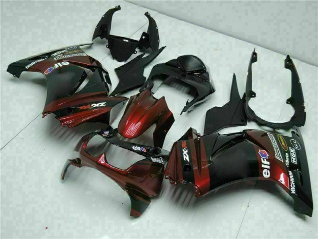 08-12 Schwarz EX250 Motorrad Verkleidungen