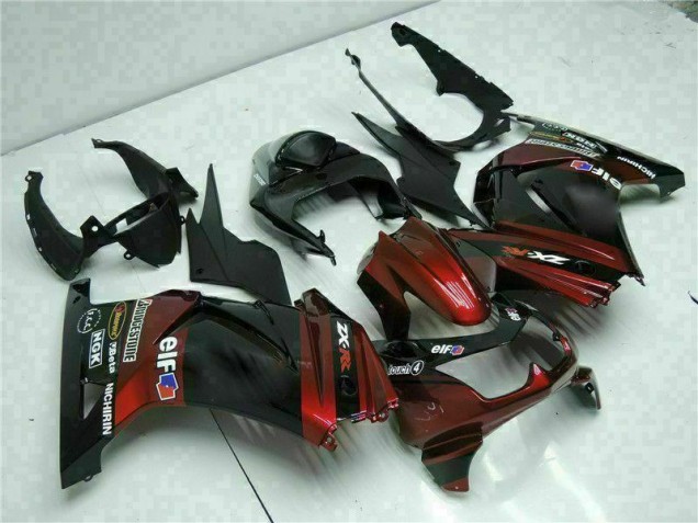 08-12 Schwarz EX250 Motorrad Verkleidungen