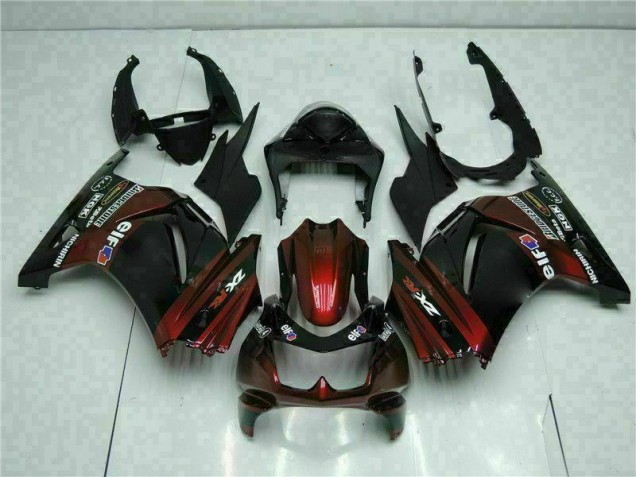 08-12 Schwarz EX250 Motorrad Verkleidungen
