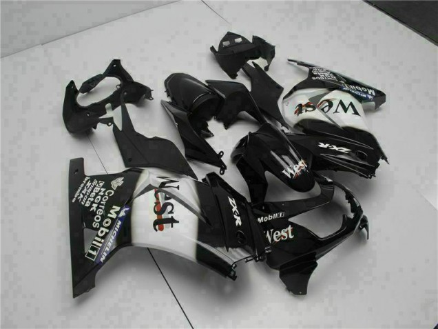 08-12 Schwarz West EX250 Motorrad Verkleidung