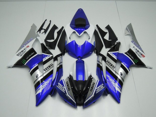 08-16 Blau Weiß ENEOS Monster YZF R6 Motorrad Verkleidung