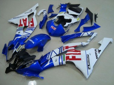 08-16 Blau Weiß Rot Fiat YZF R6 Motorrad Verkleidung
