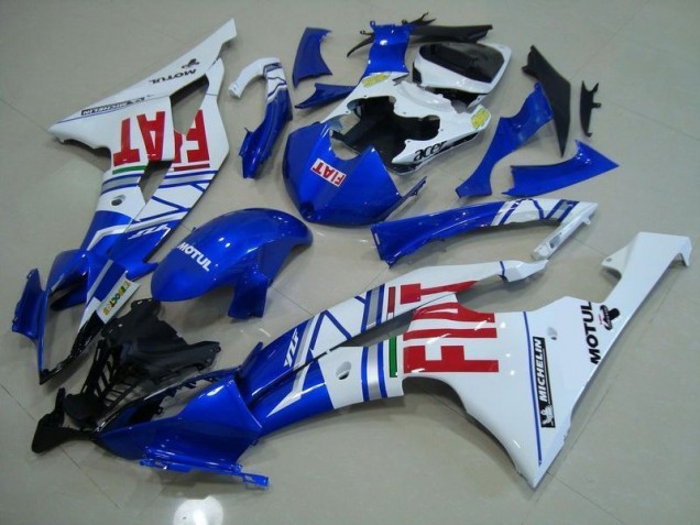 08-16 Blau Weiß Rot Fiat YZF R6 Motorrad Verkleidung 08-16 Blau Weiß Rot Fiat YZF R6 Motorrad Verkleidung