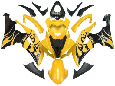 08-16 Gelb Schwarz Flamme R6 YZF R6 Motorrad Verkleidung