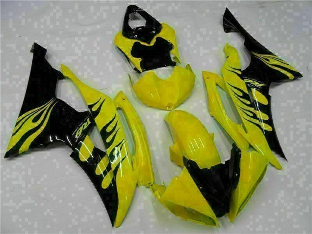 08-16 Gelb Schwarz YZF R6 Motorrad Verkleidung 08-16 Gelb Schwarz YZF R6 Motorrad Verkleidung