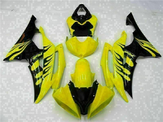 08-16 Gelb Schwarz YZF R6 Motorrad Verkleidung 08-16 Gelb Schwarz YZF R6 Motorrad Verkleidung