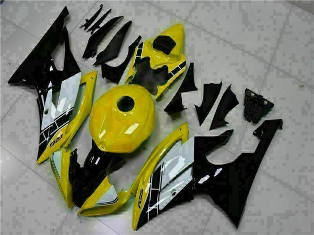08-16 Gelb Schwarz YZF R6 Motorrad Vollverkleidung