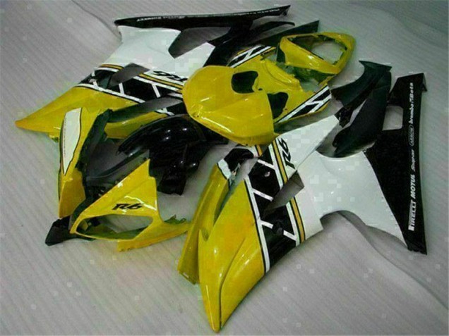 08-16 Gelb Weiß YZF R6 Motorrad Verkleidung 08-16 Gelb Weiß YZF R6 Motorrad Verkleidung