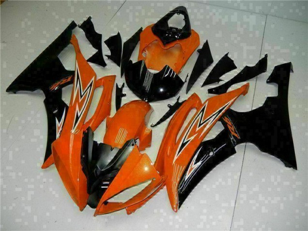 08-16 Orange Schwarz YZF R6 Motorrad Verkleidung